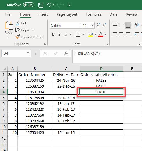 Hướng dẫn cách sử dụng hàm ISBLANK trong Excel qua các ví dụ